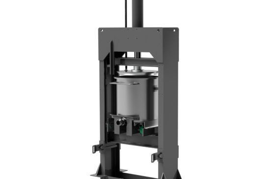 Grunfeld Hydraulic Discharge Presses deliver high flow for dispensing materials and feeding filling operations.